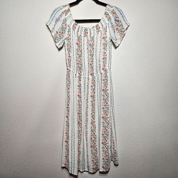 Women's sz Small Old Navy Maxi Peasant Floral Dress Small - Lightweight & Flowy - Picture 5 of 5